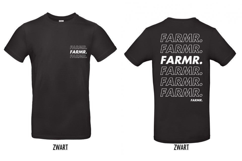 FARMR. Kids shirt met wit Cursief logo