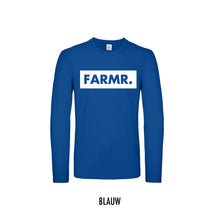 Load image into Gallery viewer, FARMR. Shirt lange mouwen met groot wit block logo
