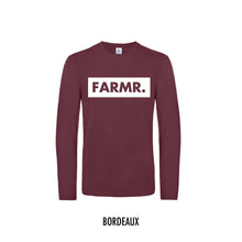 Load image into Gallery viewer, FARMR. Shirt lange mouwen met groot wit block logo
