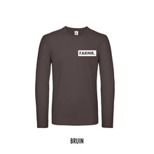 Afbeelding in Gallery-weergave laden, FARMR. Shirt lange mouwen met klein wit block logo
