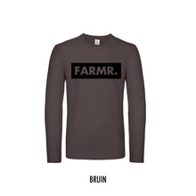 Load image into Gallery viewer, FARMR. Shirt lange mouwen met groot zwart block logo
