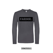 Load image into Gallery viewer, FARMR. Shirt lange mouwen met groot zwart block logo
