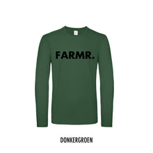 Load image into Gallery viewer, FARMR. Shirt lange mouwen met grote zwarte volle letters
