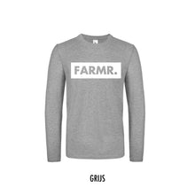 Load image into Gallery viewer, FARMR. Shirt lange mouwen met groot wit block logo
