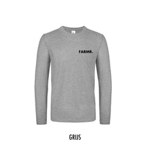 Load image into Gallery viewer, FARMR. Shirt lange mouwen met kleine zwarte volle letters
