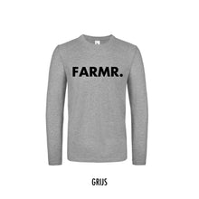 Load image into Gallery viewer, FARMR. Shirt lange mouwen met grote zwarte volle letters
