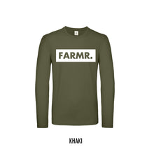 Load image into Gallery viewer, FARMR. Shirt lange mouwen met groot wit block logo
