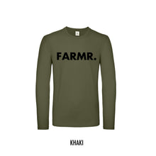 Load image into Gallery viewer, FARMR. Shirt lange mouwen met grote zwarte volle letters
