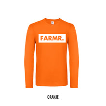 Load image into Gallery viewer, FARMR. Shirt lange mouwen met groot wit block logo
