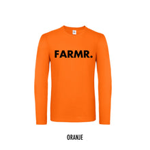 Load image into Gallery viewer, FARMR. Shirt lange mouwen met grote zwarte volle letters
