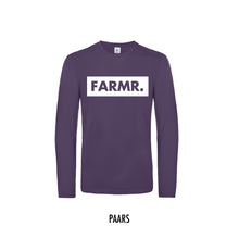 Load image into Gallery viewer, FARMR. Shirt lange mouwen met groot wit block logo
