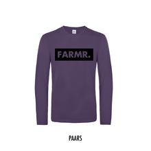 Load image into Gallery viewer, FARMR. Shirt lange mouwen met groot zwart block logo
