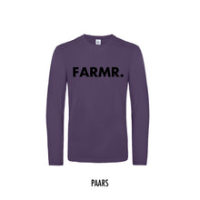 Load image into Gallery viewer, FARMR. Shirt lange mouwen met grote zwarte volle letters
