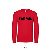 Load image into Gallery viewer, FARMR. Shirt lange mouwen met grote zwarte volle letters
