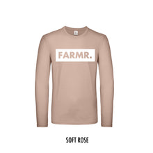 Load image into Gallery viewer, FARMR. Shirt lange mouwen met groot wit block logo
