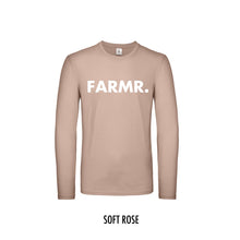 Load image into Gallery viewer, FARMR. Shirt lange mouwen met grote witte volle letters
