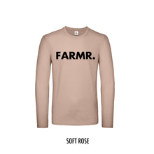 Load image into Gallery viewer, FARMR. Shirt lange mouwen met grote zwarte volle letters
