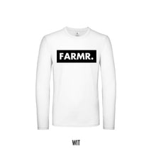 Load image into Gallery viewer, FARMR. Shirt lange mouwen met groot zwart block logo
