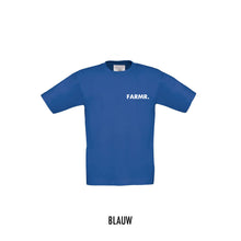 Load image into Gallery viewer, FARMR. Kids shirt met kleine witte volle letters
