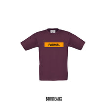 Load image into Gallery viewer, FARMR. Kids shirt met geel block logo
