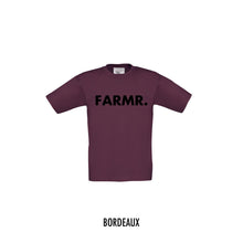 Load image into Gallery viewer, FARMR. Kids shirt met grote zwarte volle letters
