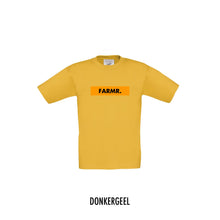 Load image into Gallery viewer, FARMR. Kids shirt met geel block logo
