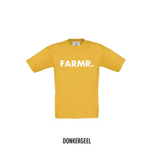 Load image into Gallery viewer, FARMR. Kids shirt met grote witte volle letters
