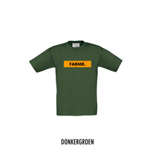 Load image into Gallery viewer, FARMR. Kids shirt met geel block logo
