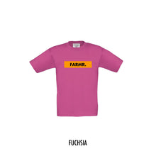 Load image into Gallery viewer, FARMR. Kids shirt met geel block logo
