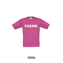 Load image into Gallery viewer, FARMR. Kids shirt met grote witte volle letters
