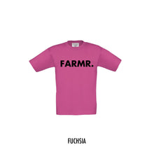 Load image into Gallery viewer, FARMR. Kids shirt met grote zwarte volle letters
