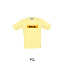 Load image into Gallery viewer, FARMR. Kids shirt met geel block logo
