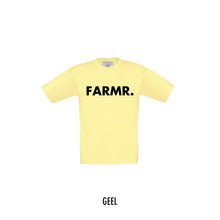 Load image into Gallery viewer, FARMR. Kids shirt met grote zwarte volle letters
