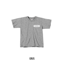 Load image into Gallery viewer, FARMR. Kids shirt met klein wit block logo
