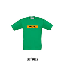 Load image into Gallery viewer, FARMR. Kids shirt met geel block logo
