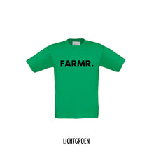 Load image into Gallery viewer, FARMR. Kids shirt met grote zwarte volle letters
