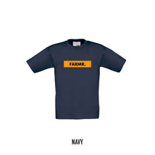 Load image into Gallery viewer, FARMR. Kids shirt met geel block logo
