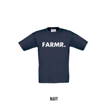 Load image into Gallery viewer, FARMR. Kids shirt met grote witte volle letters
