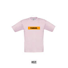 Load image into Gallery viewer, FARMR. Kids shirt met geel block logo
