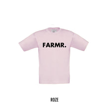 Load image into Gallery viewer, FARMR. Kids shirt met grote zwarte volle letters
