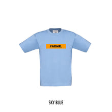 Load image into Gallery viewer, FARMR. Kids shirt met geel block logo
