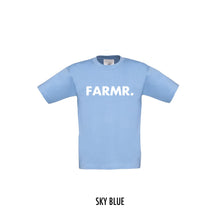 Load image into Gallery viewer, FARMR. Kids shirt met grote witte volle letters
