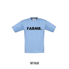 Load image into Gallery viewer, FARMR. Kids shirt met grote zwarte volle letters
