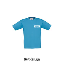 Load image into Gallery viewer, FARMR. Kids shirt met klein wit block logo
