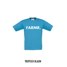 Load image into Gallery viewer, FARMR. Kids shirt met grote witte volle letters
