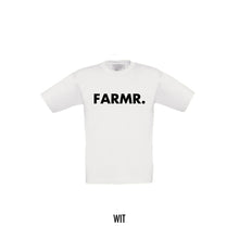 Load image into Gallery viewer, FARMR. Kids shirt met grote zwarte volle letters
