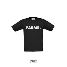 Load image into Gallery viewer, FARMR. Kids shirt met grote witte volle letters
