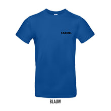 Load image into Gallery viewer, FARMR. Kleuren Shirt met kleine zwarte volle letters
