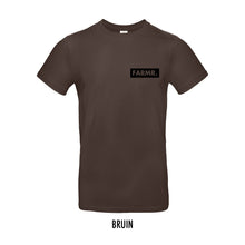 Load image into Gallery viewer, FARMR. Basic Shirt met klein zwart block logo
