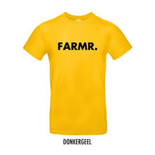 Load image into Gallery viewer, FARMR. Kleuren Shirt met grote zwarte volle letters
